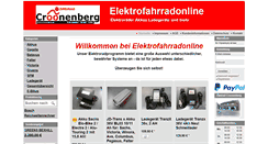 Desktop Screenshot of elektrofahrradonline.de